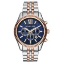 Michael Kors Men's Lexington Chronograph Two Tone Blue Watch - MK8412